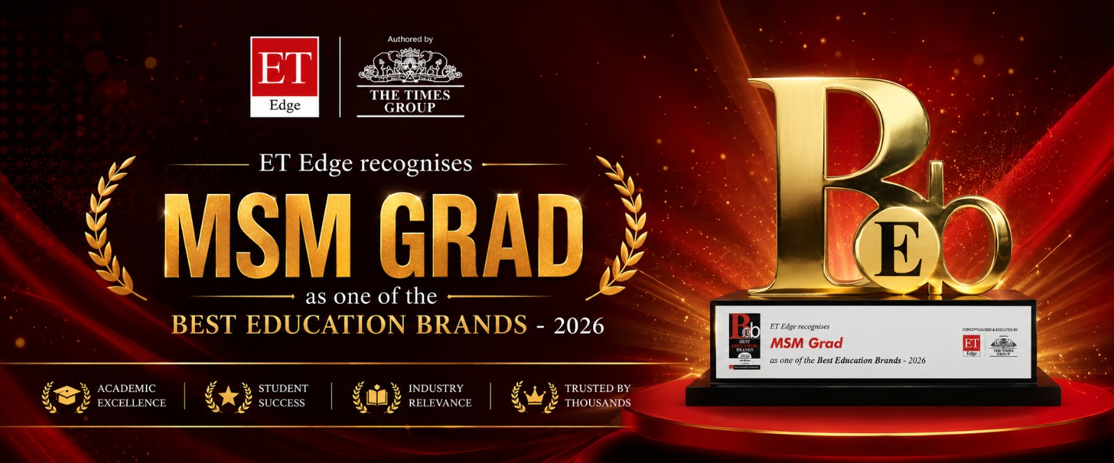 ET Edge Best Education Brands 2026 – MSM Grad