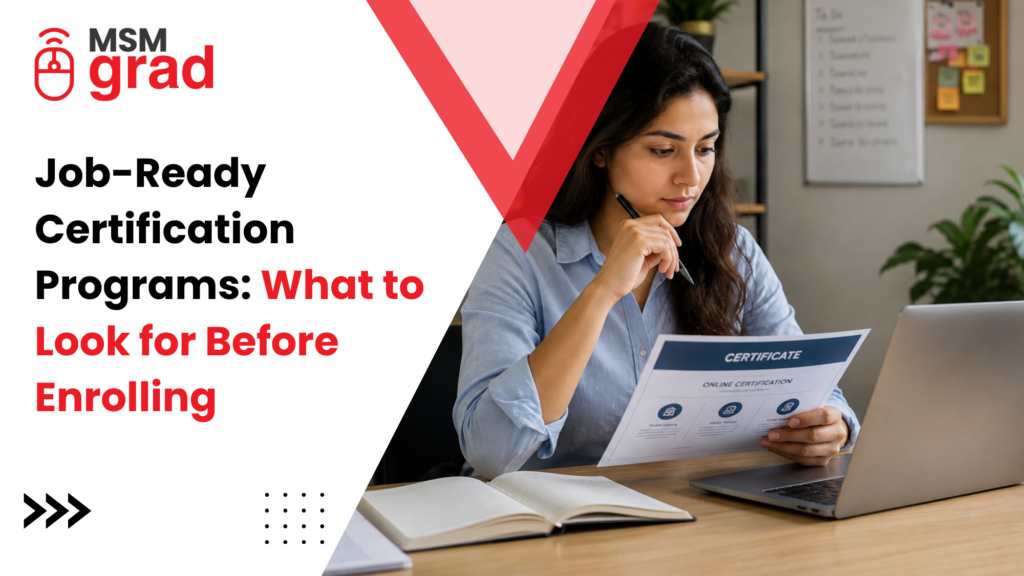 Job Ready Certification Programs What to Look for Before Enrolling